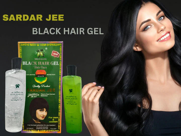 Sardar Jee Black Hair Color Gel SARDAR JEE EASY DYEING COLOURING GEL + OIL 2 BOTTLES 500 ML |FREE DELIEVERY|