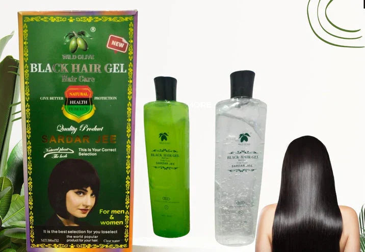 Sardar Jee Black Hair Color Gel SARDAR JEE EASY DYEING COLOURING GEL + OIL 2 BOTTLES 500 ML |FREE DELIEVERY|