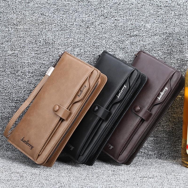 Baellerry Luxury wallet men's hand bag business multi-card bit fashion mobile phone bag large-capacity buckle men's bag