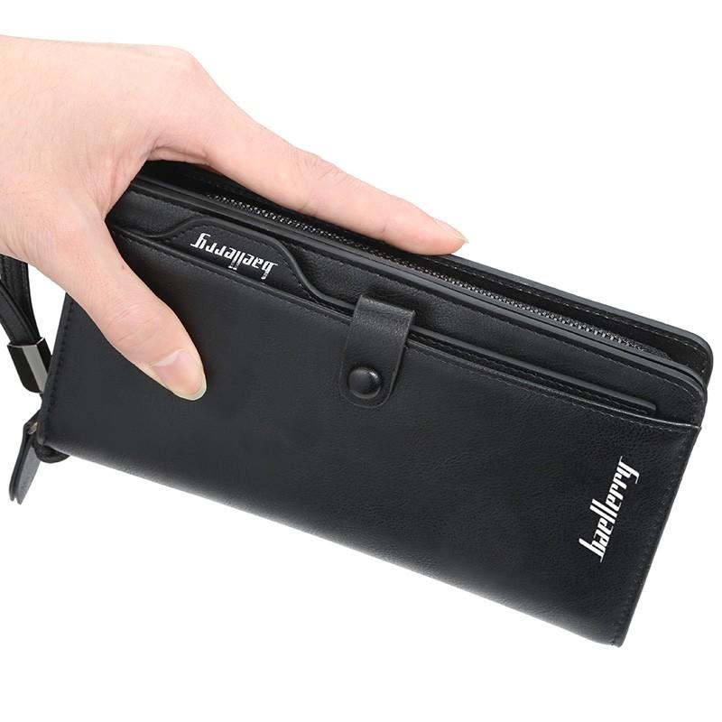 Baellerry Luxury wallet men's hand bag business multi-card bit fashion mobile phone bag large-capacity buckle men's bag