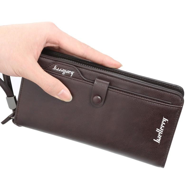 Baellerry Luxury wallet men's hand bag business multi-card bit fashion mobile phone bag large-capacity buckle men's bag