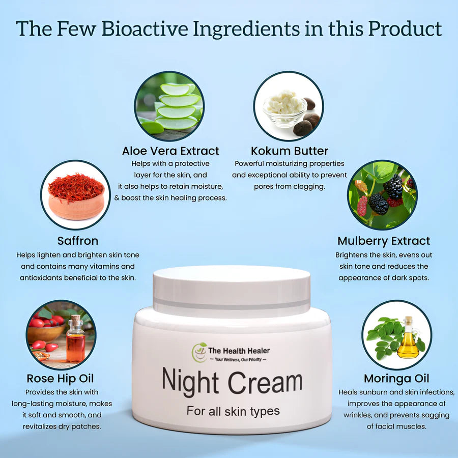 The Health Healer Night Cream For Bright, White And Clear Skin ORIGINAL